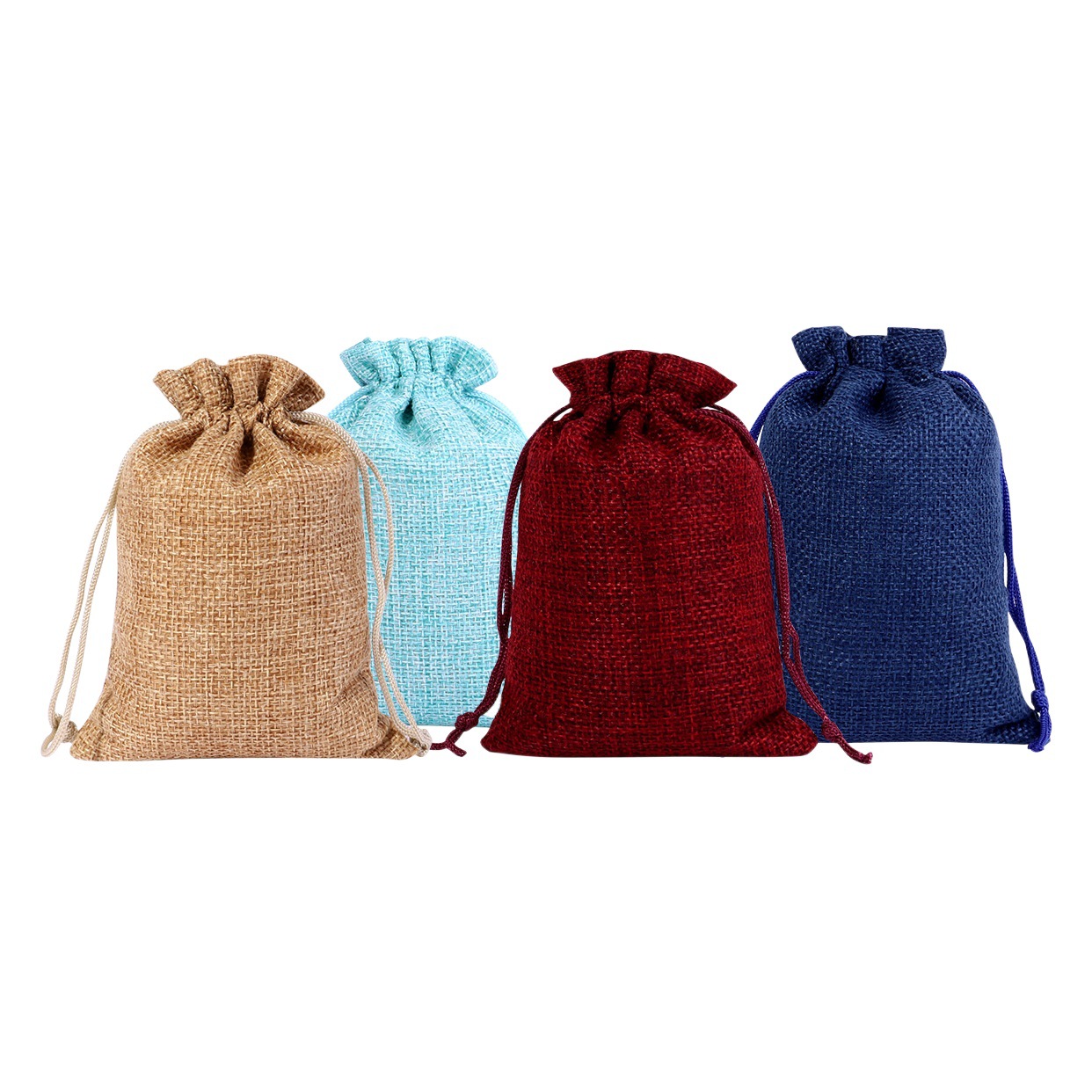 Wooden Pendant Christmas Linen Gift Bag Set Christmas Candy Bundle Pocket 1-24 Advent Calendar Hanging Christmas Bag
