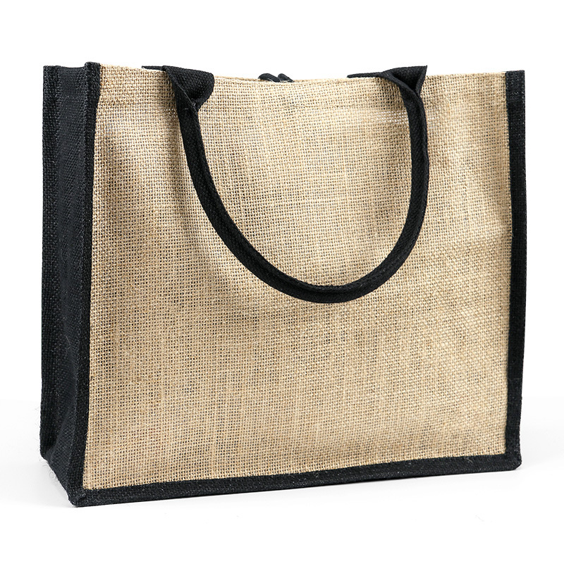 Picture of Foreign trade retro jute handbag can be printed LOGO advertising shopping environmental protection large capacity fashion handbag