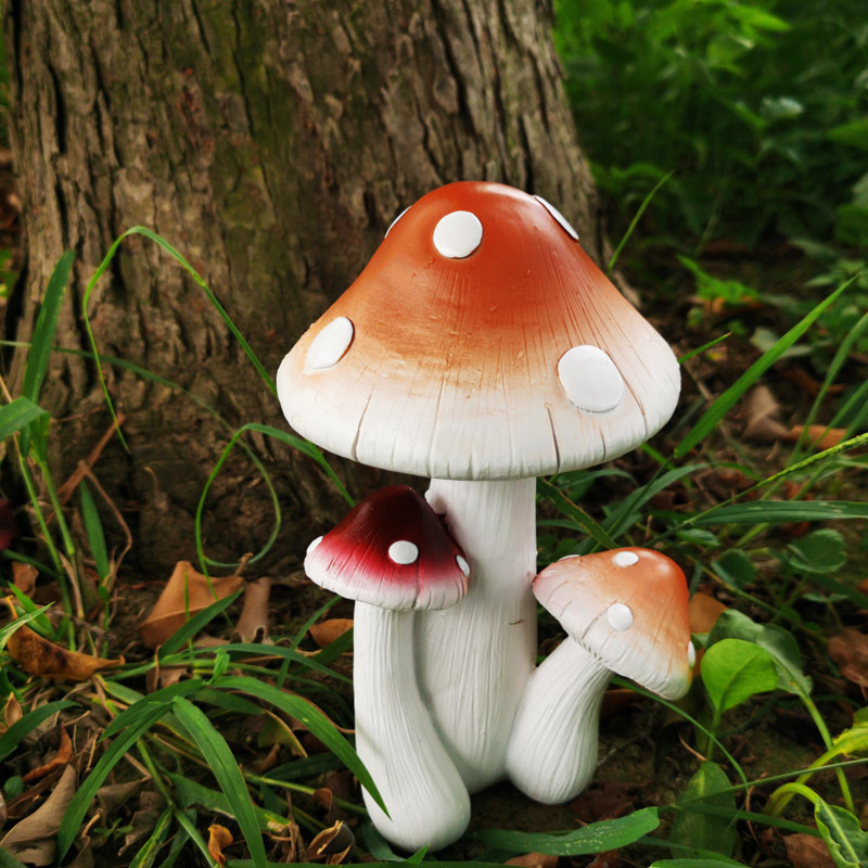 Picture of Cross-Border Outdoor Courtyard Landscape Decorations Garden Potted Bonsai Decoration Simulated Mushroom Micro Landscape Lawn Ornaments