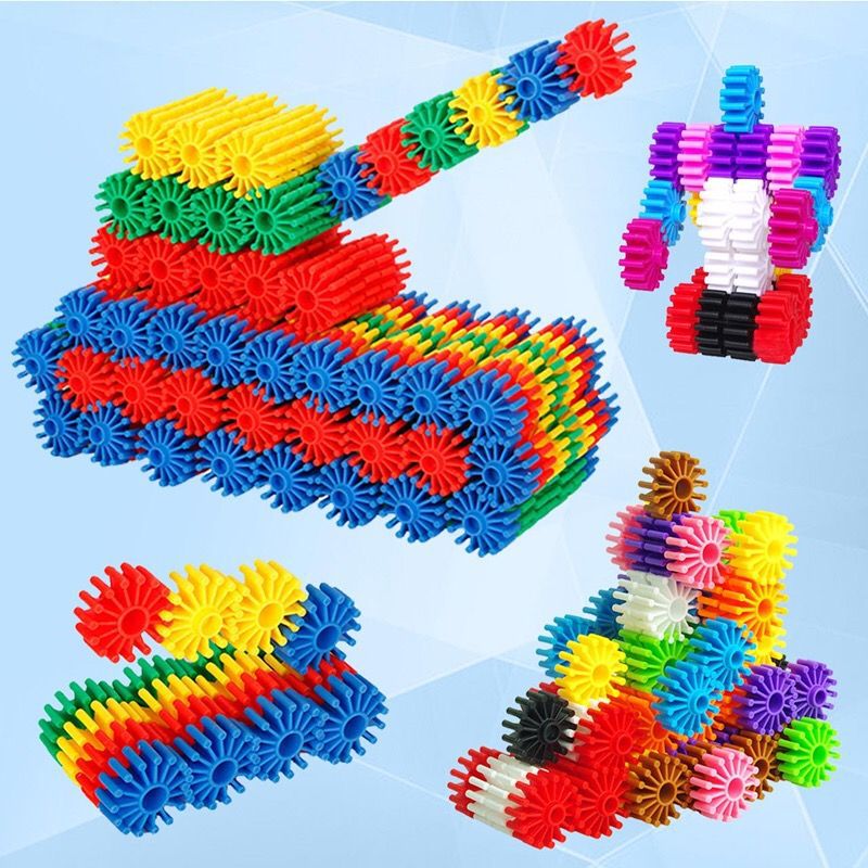 Kindergarten Early Education Educational Toys Tooth-Shaped Building Blocks DIY Plastic Gear Building Blocks Toys for Kidsren Aged 3-9
