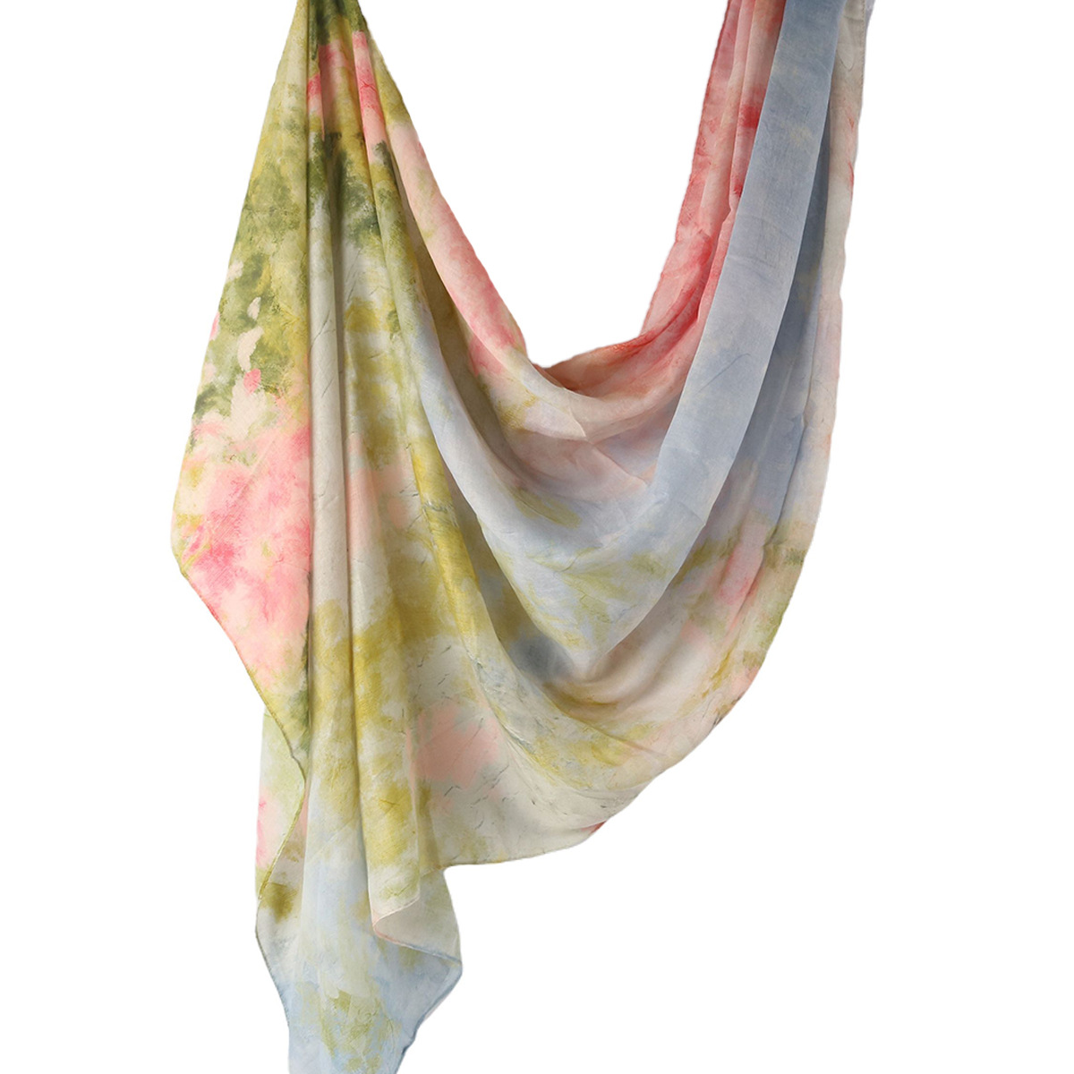 Picture of Best-Selling Watercolor Tie-Dye Cotton Scarf Arabian Satin Polyester Long Scarf Turkish Middle Eastern Scarf