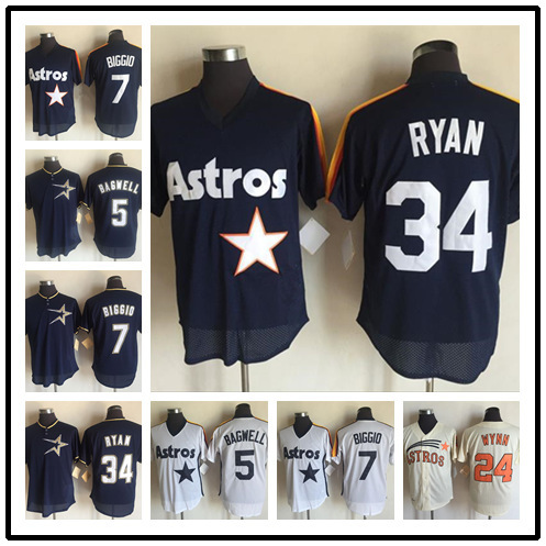 Retro Baseball Jersey Astros Houston Astros jersey embroidered baseball uniform