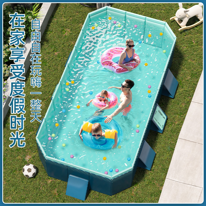 Picture of Jiami swimming pool thickened wear-resistant inflatable swimming pool outdoor inflatable-free foldable pool Children's household pool