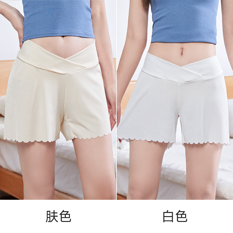 Picture of A generation of pregnant women ice silk safety pants to prevent light summer thin plus size wear loose bottoming shorts