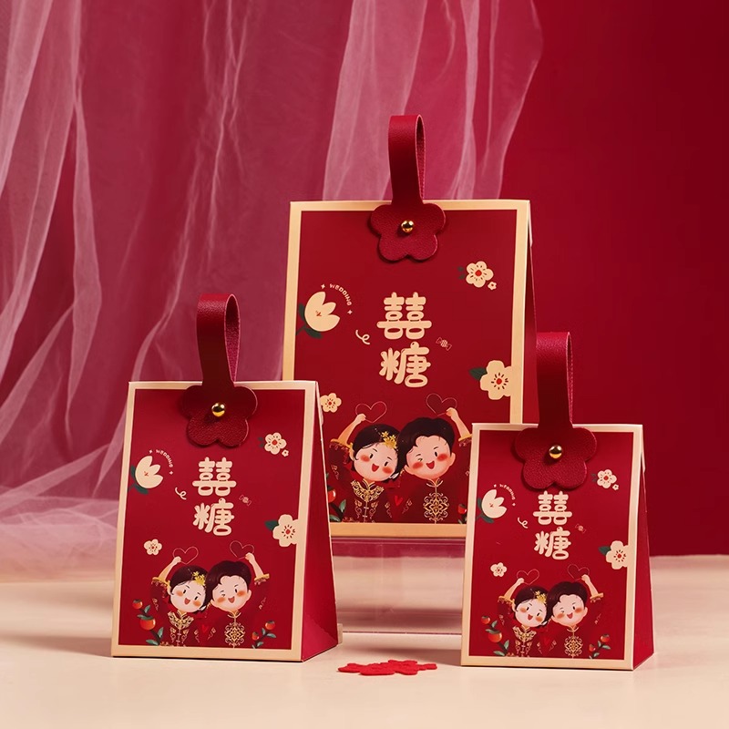 Picture of Wedding Candy Box 2025 New Popular Wedding Souvenir Candy Special Bag High-End Gift Box Empty Box