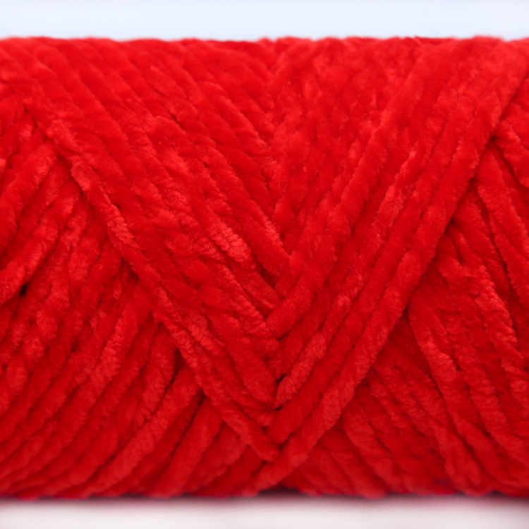 Picture of 3 Strands of Chenille Velvet Yarn for Crocheting Shoes, Thick Yarn for Autumn and Winter DIY Handmade Knitting, Scarf Yarn, Pure Handmade Knitting