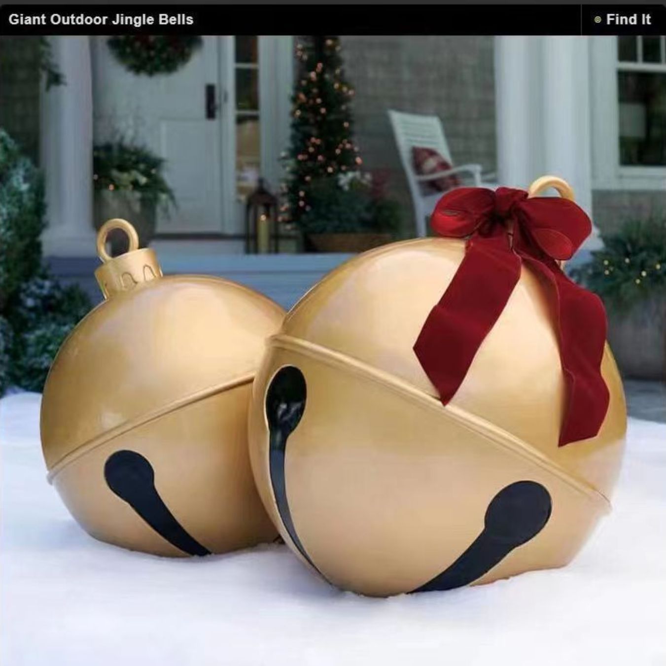 Cross-border New Christmas Bell Decoration Balloon 45cm 60cm Outdoor PVC Inflatable Christmas Ball Toy Ornaments