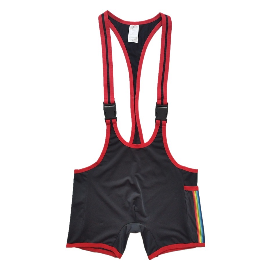 2024 new AD men's sexy underwear boxer jumpsuit sexy suspender pants European and American sexy suit men's fashion