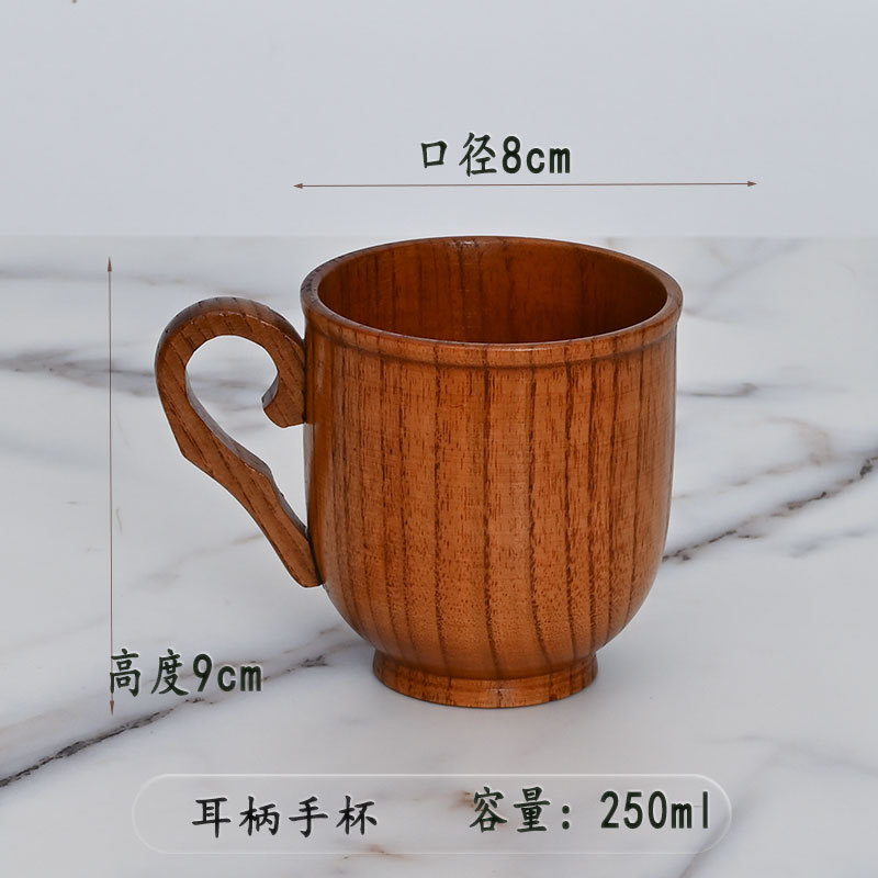 Picture of Origin supply round solid wood mug wooden creative water cup general insulation wooden cup large quantity excellent price