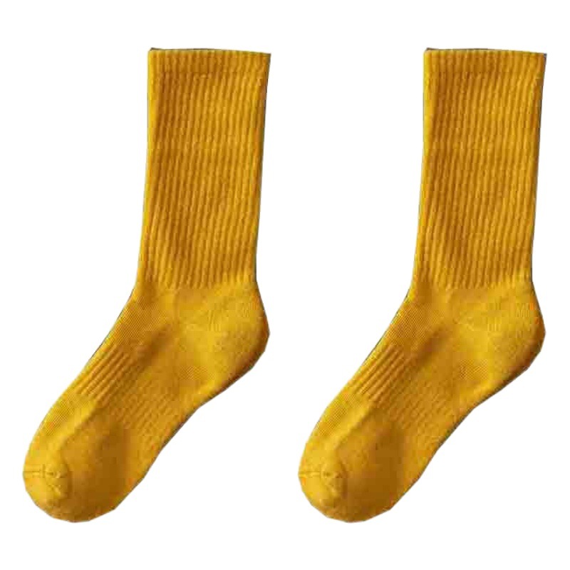 Colorful Towel Socks Men's Terry Mid-Calf Socks Thickeneded Pure Colorful Sports Stockings Ball Winter Towel Bottom Basketball Socks