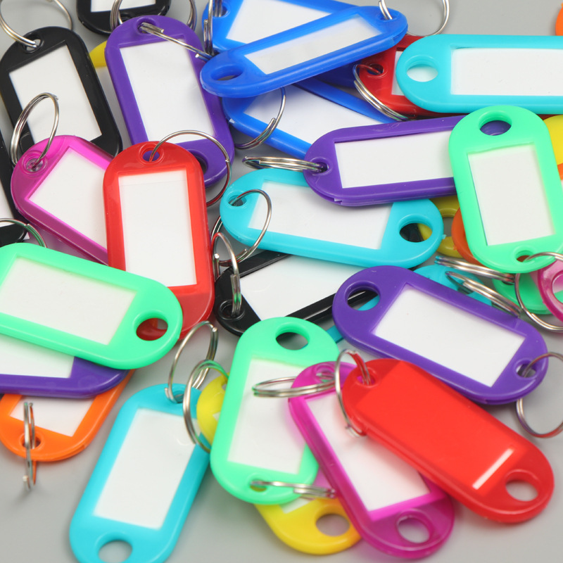 Cross-border plastic pp key card rental room hotel key tag classification tag mark key chain