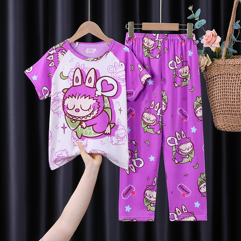 Picture of New Spring and Summer suit Cartoon Short-sleeved Trousers for Boys and Girls Zhongdai Children's Stetzai Pajamas Home Clothes Cross-border Wholesale