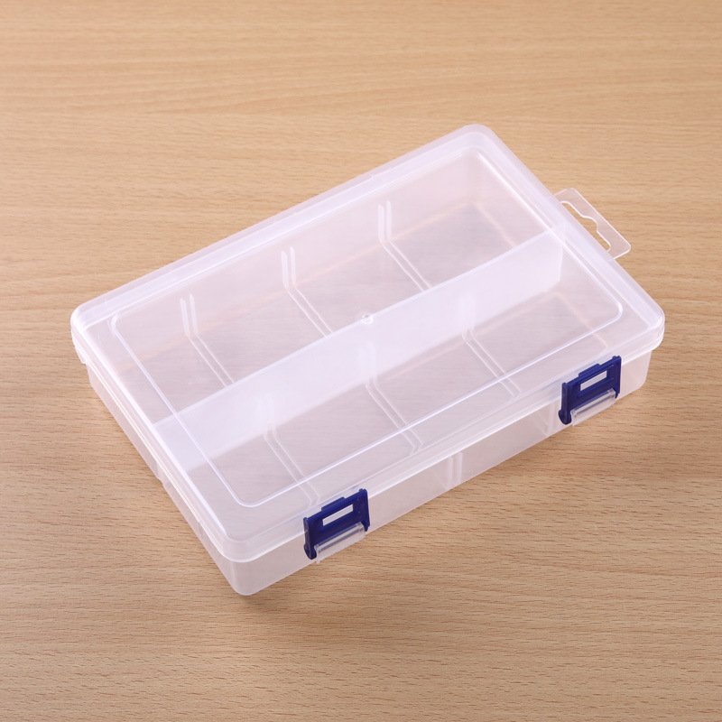 Transparent Pp Plastic Finishing Box Small Hardware Spare Parts Tool Packaging Box Digital Components Fishing Gear Storage Box