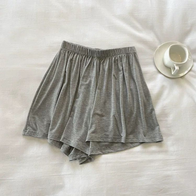Picture of Modal Cotton Women's Shorts Spring and Summer Sports Leisure Home Fart Curtain Loose Outer Wear High Waist Wide Leg Pajama Pants Thin