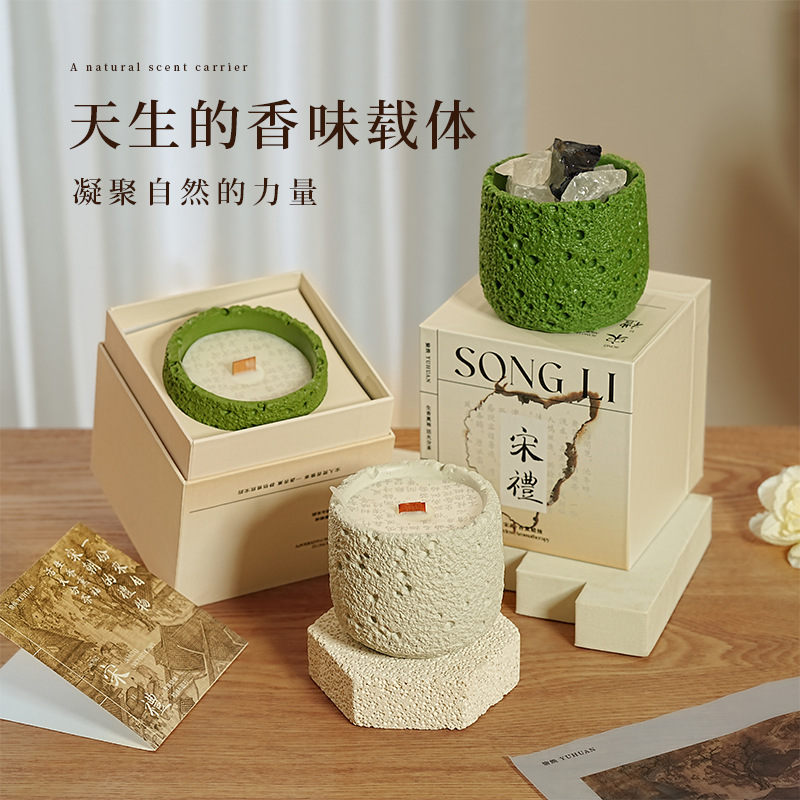 Picture of Song Li Lengshan Aromatherapy Candle Gift Box Niche Advanced Creative Accompanying Gift suit Bedroom Lasting Fragrance Ornaments