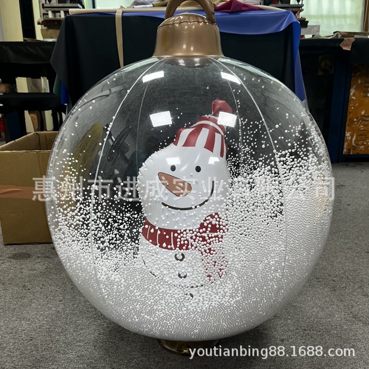 New inflatable Christmas ball Santa Claus lantern ball decorative crafts outdoor inflatable decorative snowflake balloon