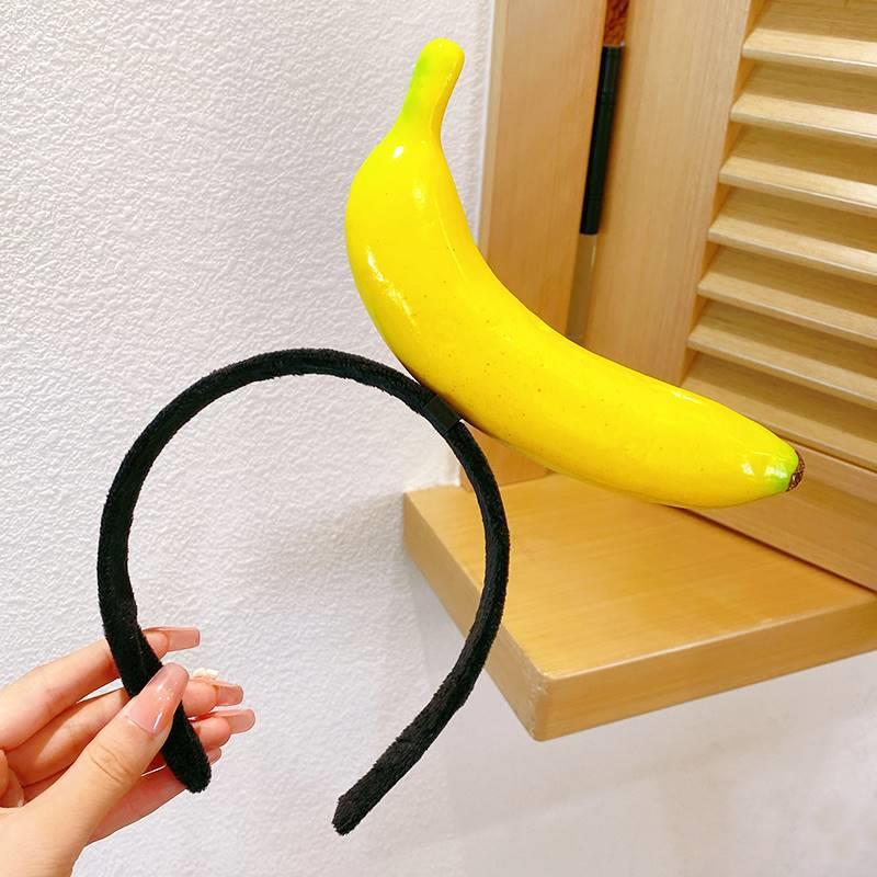Picture of Haiyue Jewelry Three-dimensional Vegetable Hairband Creative Original Personality Funny Radish Pepper Eggplant Green Vegetable Headband Women's Hair