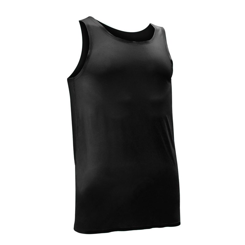 Picture of Vest Men's Ice Silk Seamless Inner Sweat Men's Sleeveless Underwear Pure White Sports Hurdle Summer Thin Base Shirt