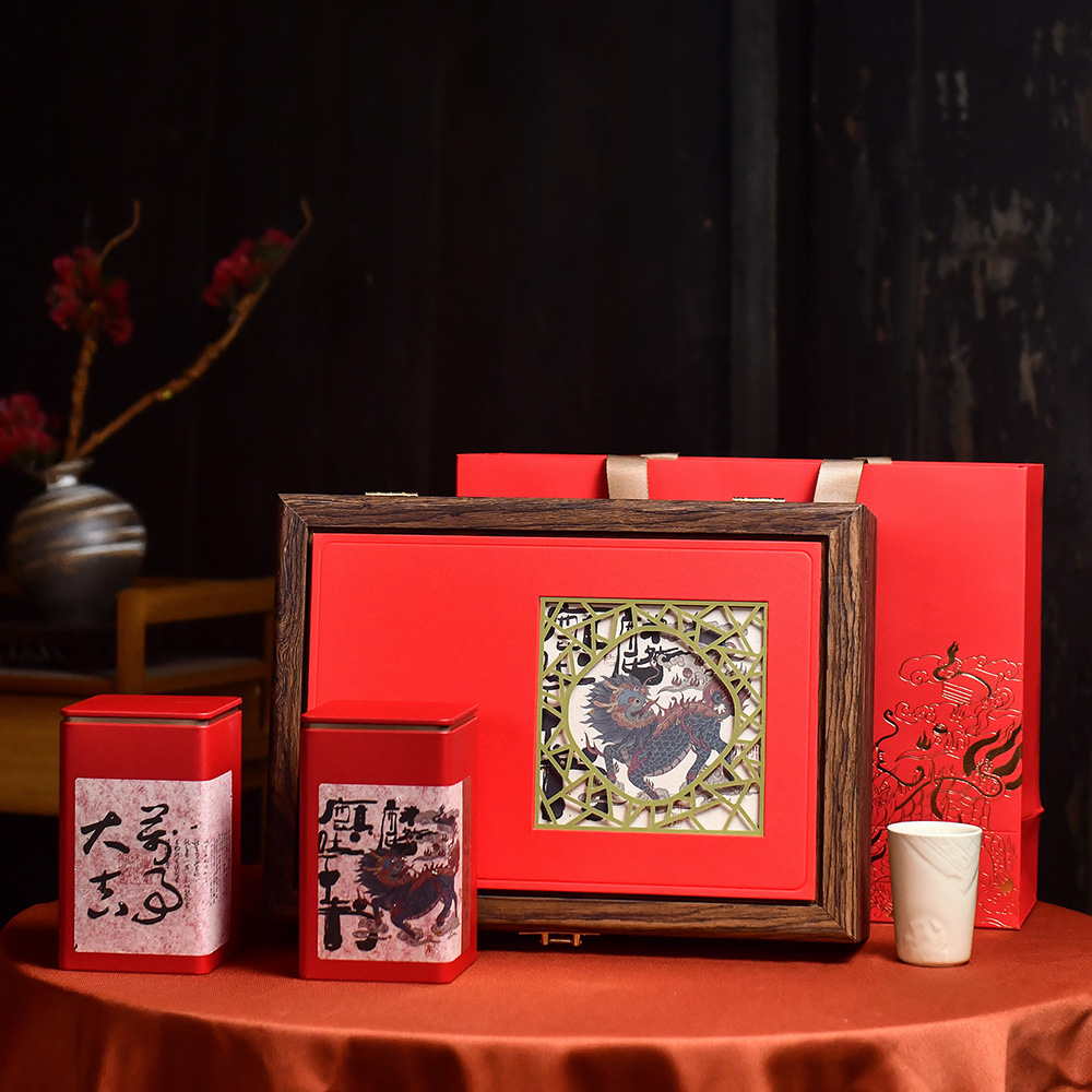Tea Packaging Kirin Guochao Large Square Pot Jin Junmei Small Tree Black Tea Oolong Charcoal Roasted Tieguanyin Empty Gift Box