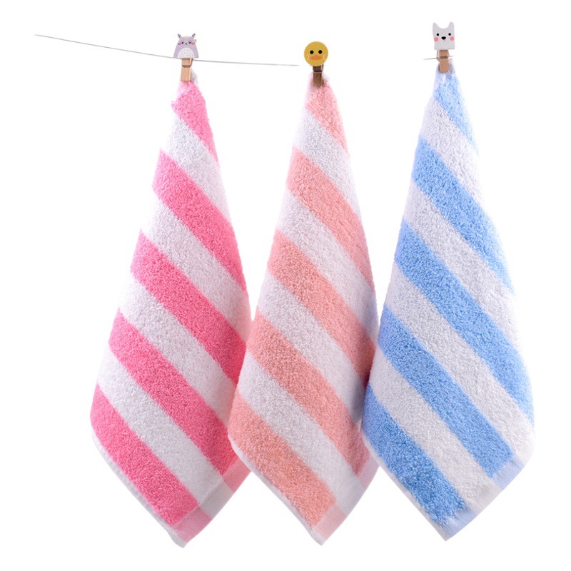 Face washing cotton small square towel kindergarten baby square mouth cleaning towel household hand washing absorbent soft hanging saliva towel
