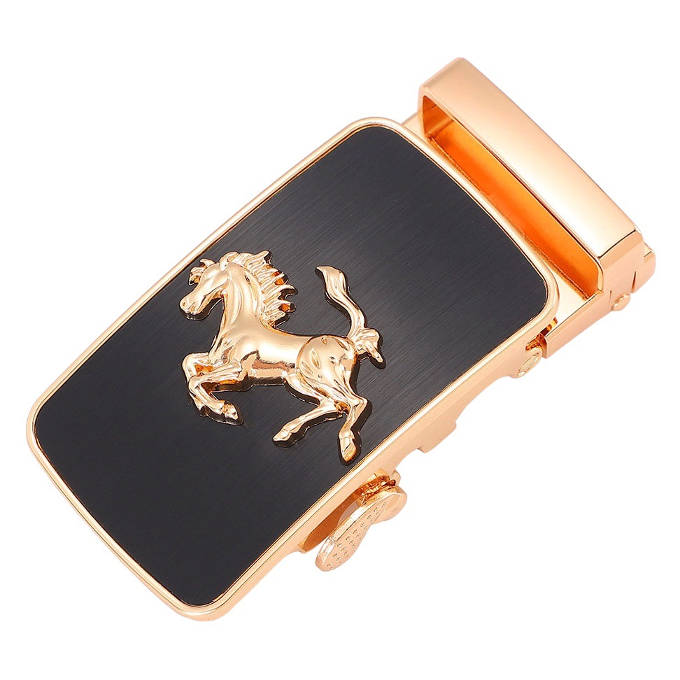 Leather head men's automatic buckle alloy waist buckle pants buckle 3.5cm belt buckle clip accessories
