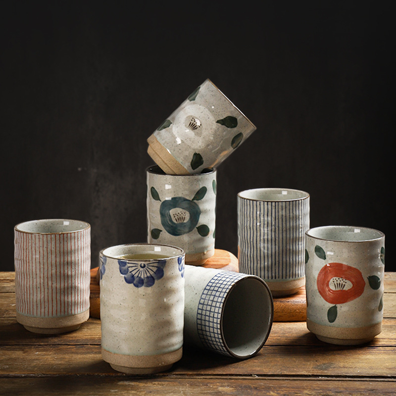 Cross-border Japanese stoneware cup sushi cuisine shaped water Cup hand retro style casual Cup home restaurant Tea Cup wholesale
