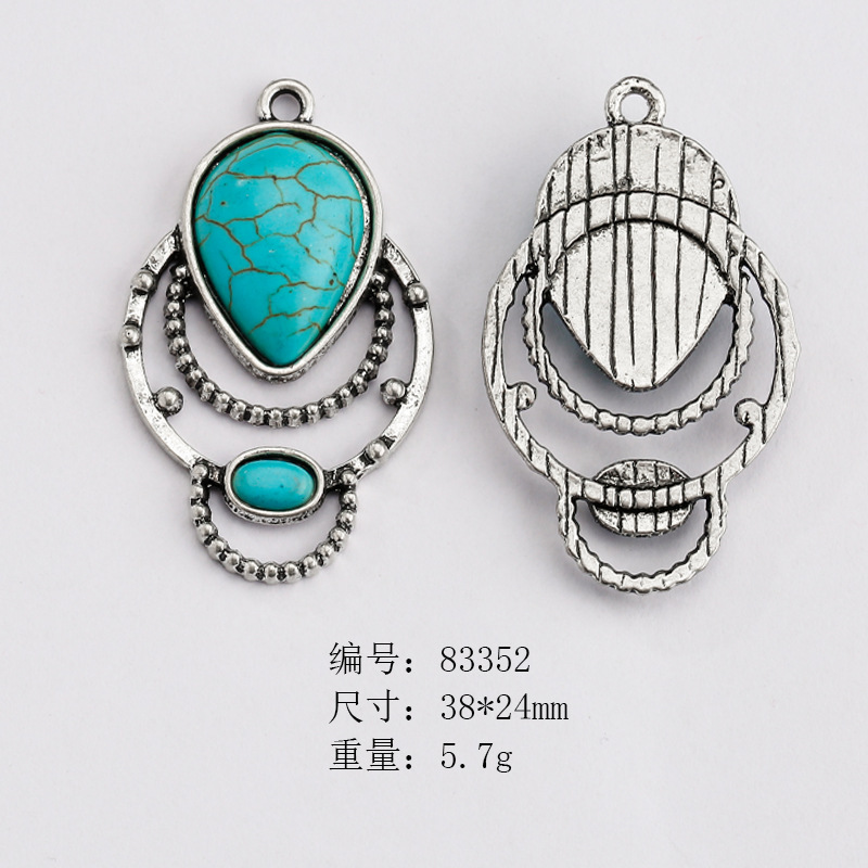 Picture of Cross-border Hot Selling European and American Style Vintage Native American Neajo Pine Stone Jewelry Accessories Imitation diy Pendant