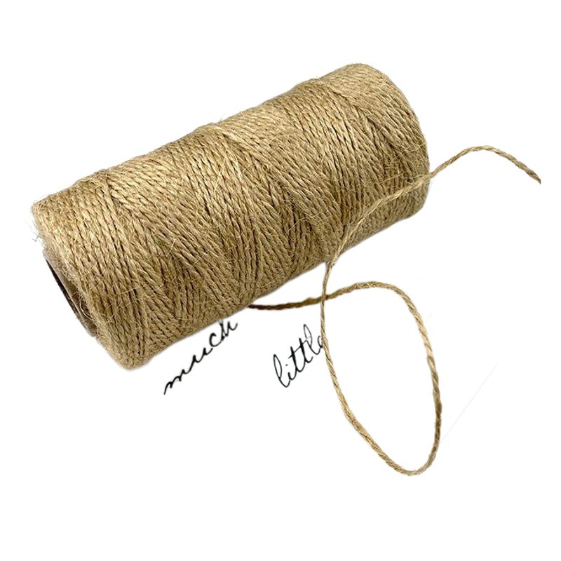 Thin hemp rope tag line wholesale decorative gift box packaging thin rope clothing rope diy handmade retro woven hemp rope