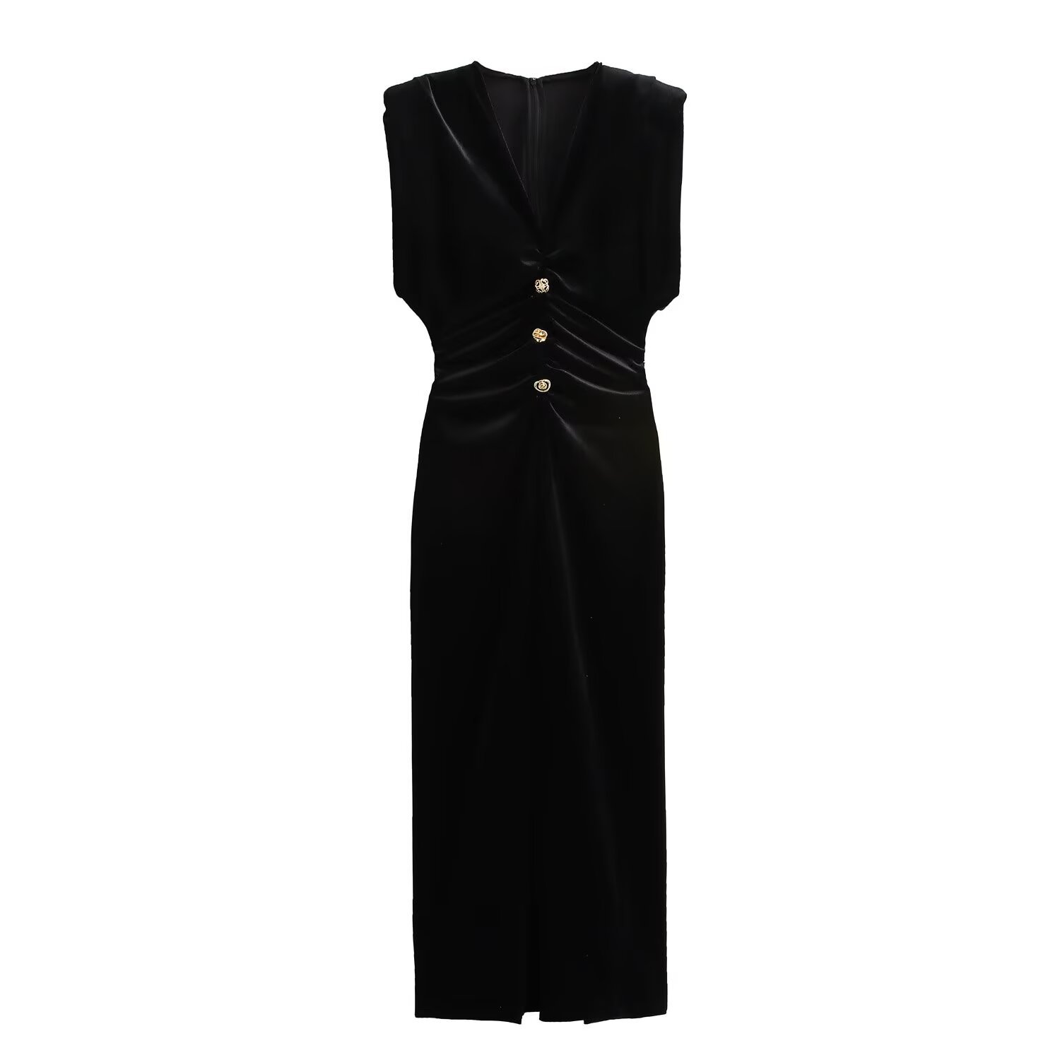 ZA cross-border women's clothing wholesale European and American style new fashion socialite temperament Joker velvet dress 9977185