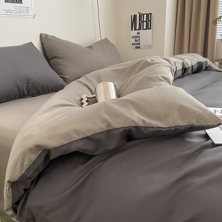 Summer Quilt Cover Four-piece Single-piece Student Dormitory Single Quilt Cover Water Wash Cotton Bed Sheet Household Bed Four-piece Set