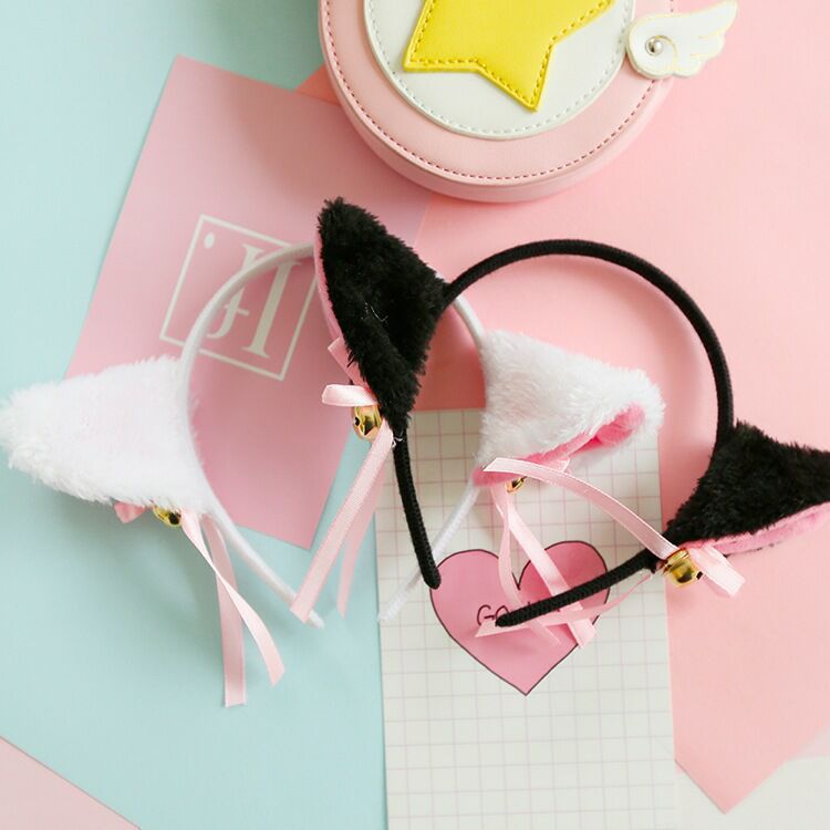 Lace Small Bell Necklace Maid Accessories Neck Chain Harajuku Style Collar Girl Cat Ear Bell Hair Band Hair Accessories
