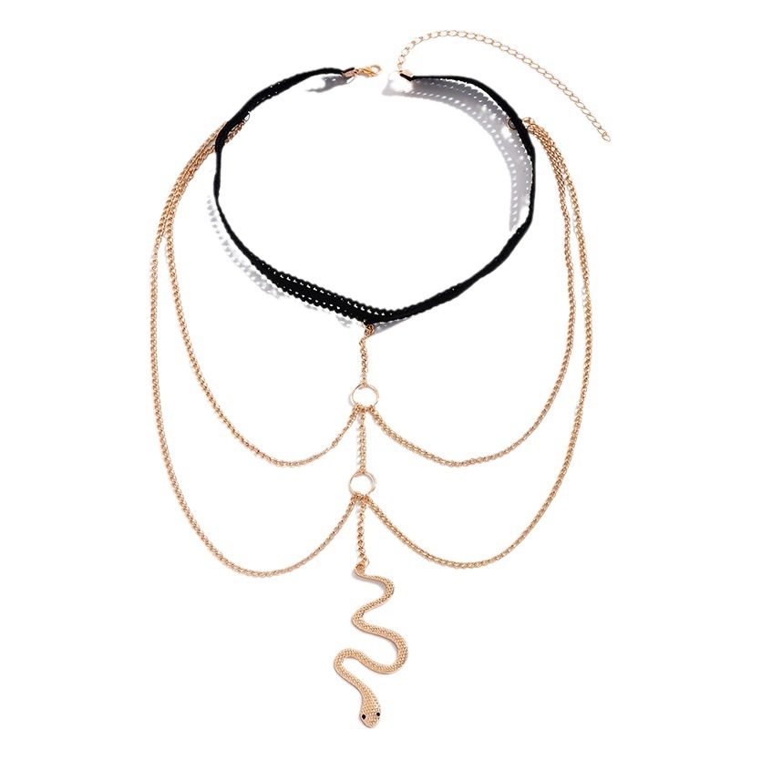European and American Creative Personality Zodiac Snake Multi-layer Leg Chain Female Ins Internet Celebrity All-match Trendy Chain Body Chain Jewelry
