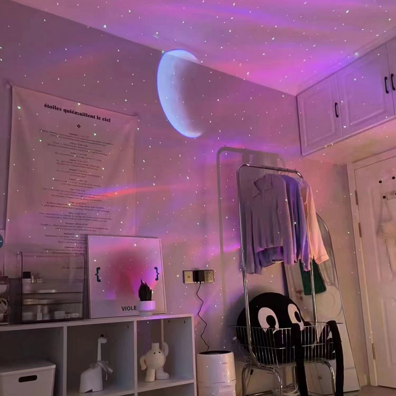 Picture of Cross-border Star Projection Lamp Birthday Gift Bluetooth Speaker Northern Star Moon Table Lamp Bedroom Atmosphere Nightlight