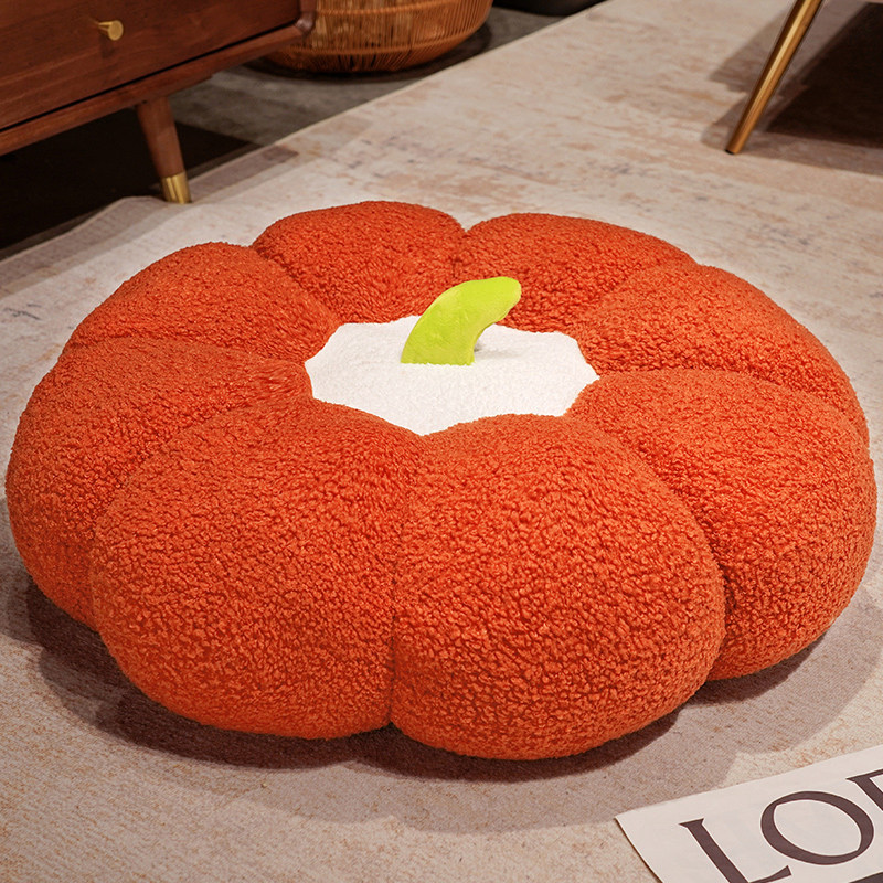Picture of Pumpkin Futon Cushion Floor Pouf Lazy Living Room Butt Cushion Tatami Bay Window Back Cushion Floor Cushion Cushion