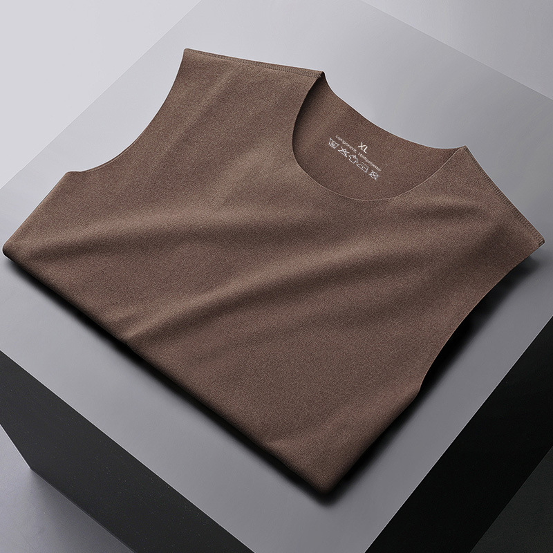 Picture of Double-Sided German Velvet Half Turtleneck Men's Long-Sleeved T-Shirt Warm Bottoming Shirt for Men in Autumn and Winter Fleece-Lined and Thickeneded with Autumn Clothing Trbottomy