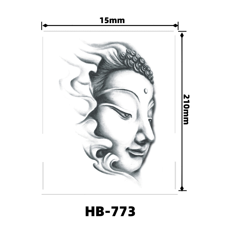 Picture of Factory wholesale tiger blood wolf head tattoo stickers to map custom small fresh English letters cartoon pattern stickers