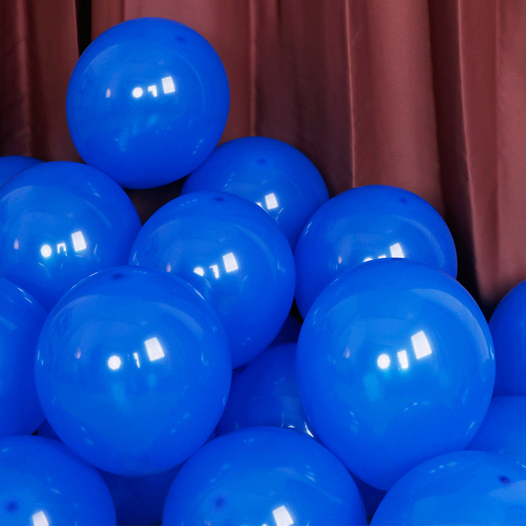 Picture of 10 Inch Thickened Sub Light Blue Ink Blue Haze Night Blue Round Balloon Birthday Bar Decoration
