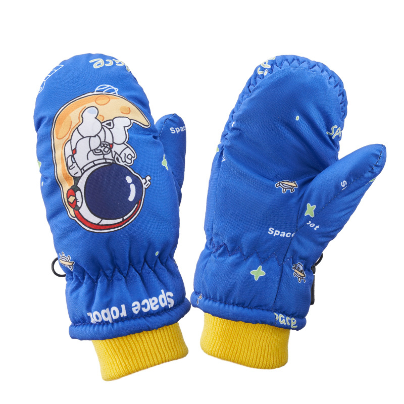 Picture of Cartoon children's fleece-lined ski gloves 2-5 years old baby outdoor warm gloves thickened non-slip children's gloves winter