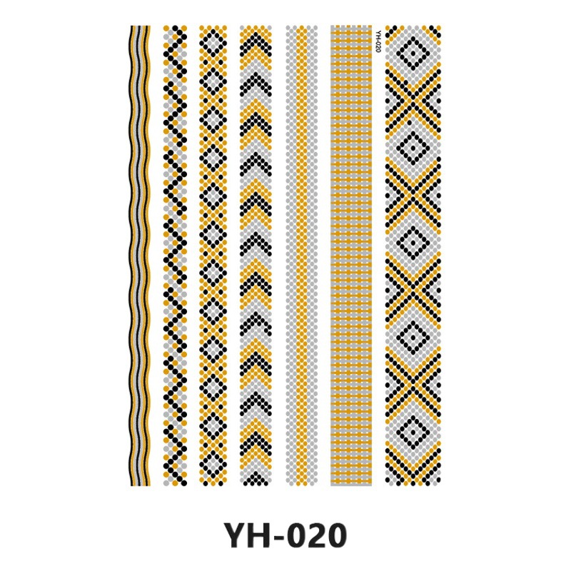 Factory wholesale bronzing tattoo stickers waterproof tattoo stickers party party Amazon European and American style fashion tattoo
