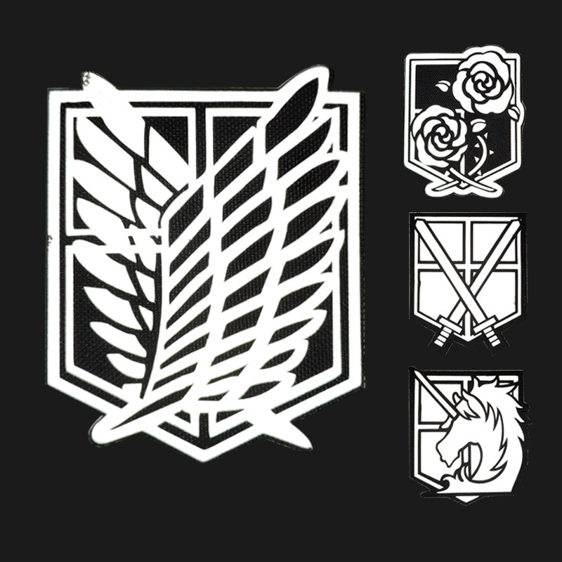 Attack of the Giant Animation Velcro Chapter Wing of Freedom Personality Badge Outdoor Outfit Reflective Labeling