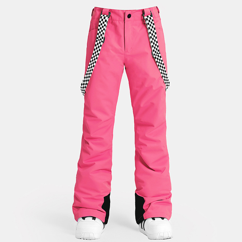 Picture of Ski Pants Women's Windproof Waterproof Warm Strap Pants Outdoor Thickened Double-board Snowboard Clothing Equipment Cotton Pants Snow Pants
