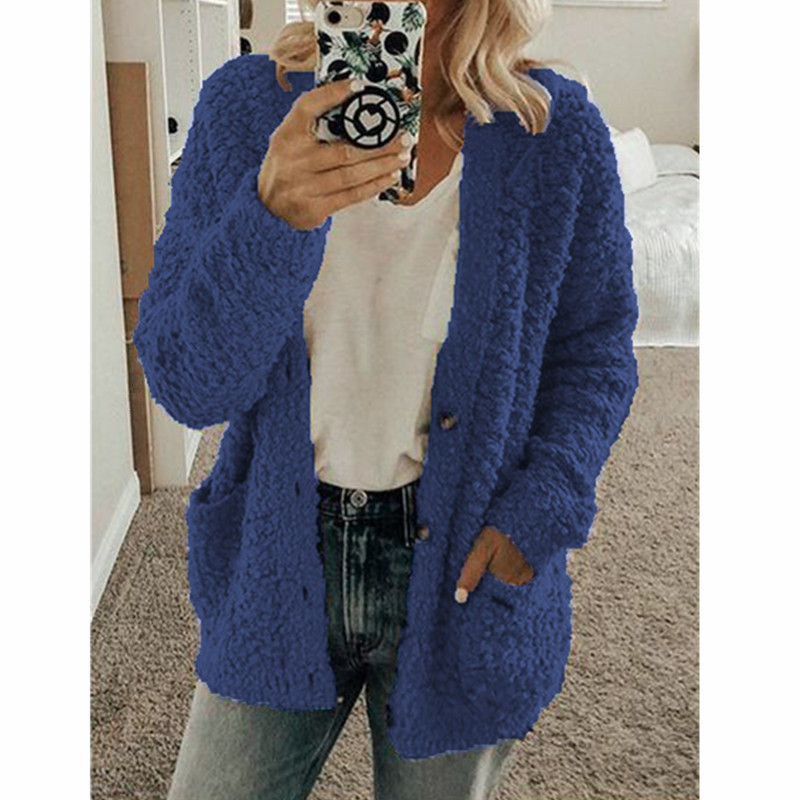 Picture of EBAY Amazon wish2024 autumn and winter explosions European and American women's fashion casual lamb coat plus size