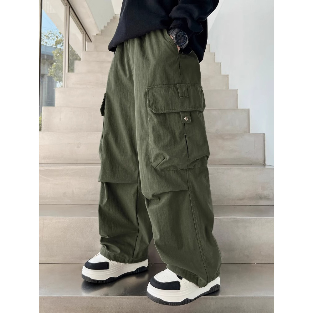 Picture of Children's Fashion Sports Pants 2025 Spring and Autumn New Style Middle and Large Children's Casual Pants Boys' Wide Leg Workwear Long Pants