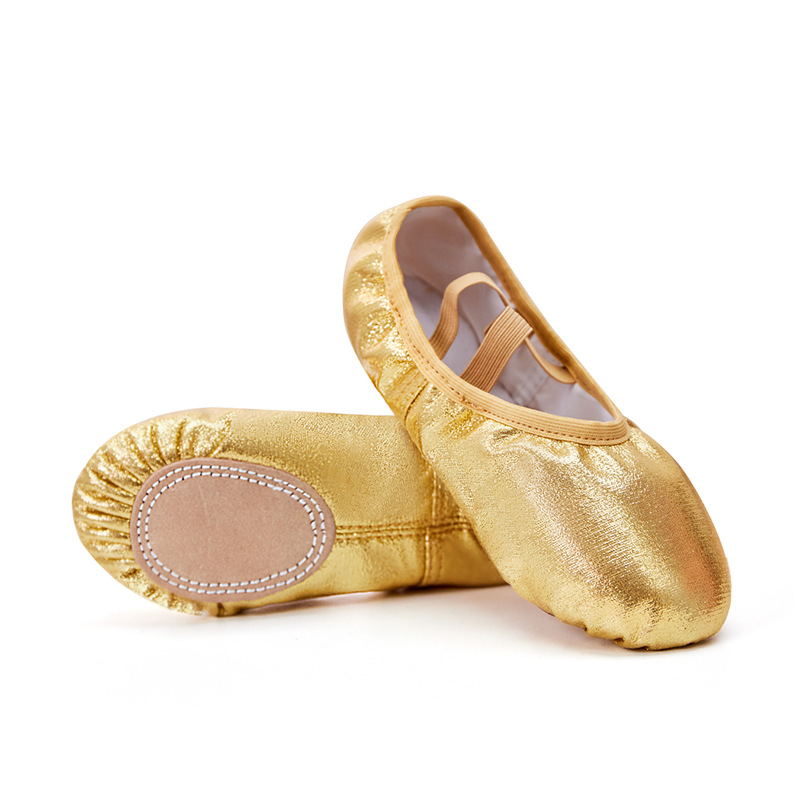 Picture of Children's Dance Shoes Soft Sole Free Lace-up Dance Shoes Adult Practice Colorful PU Shiny Dancing Cat Claw Shoes Wholesale Foreign Trade