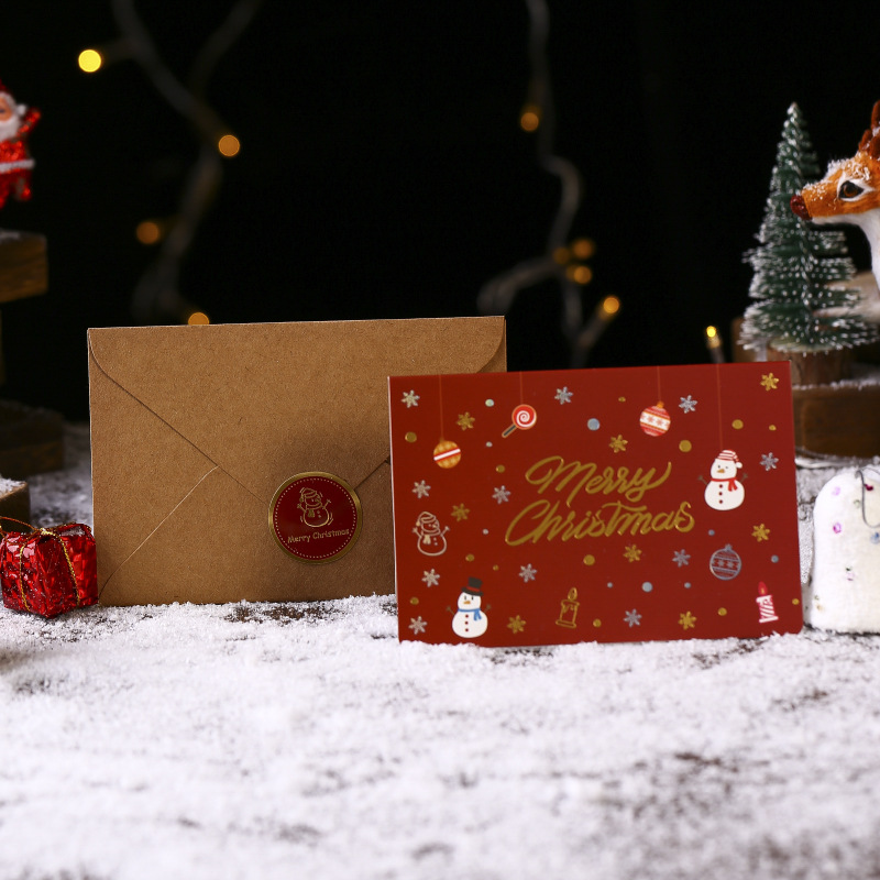 Picture of Spot Direct Sales New Christmas Greeting Card Thanksgiving Gift Card Christmas Card Blessing Message Card Wholesale Can Be Customized