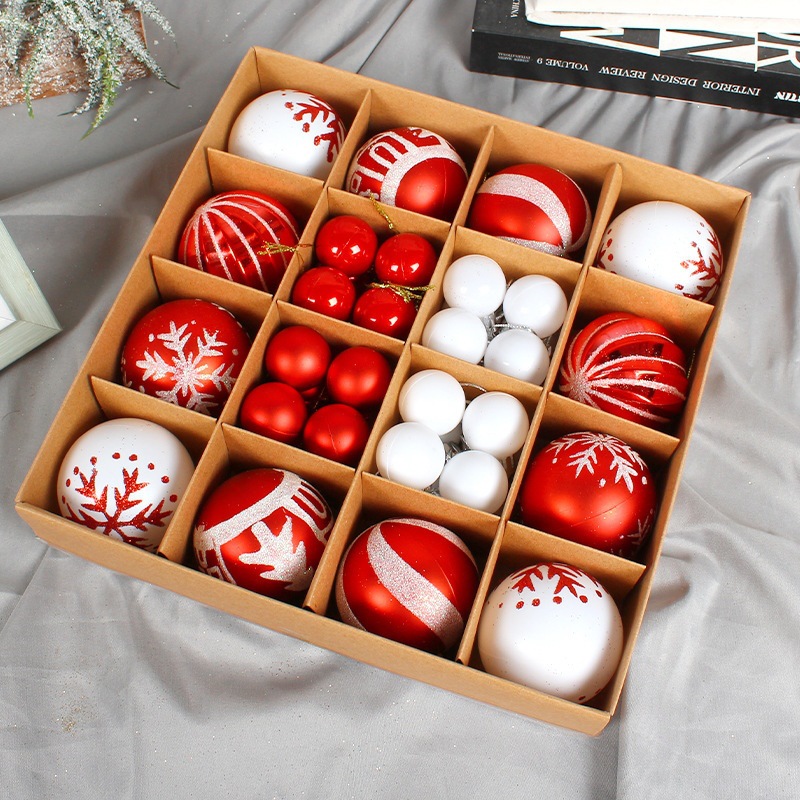 Cangyan Christmas Decoration Colored Ball Gift Box Set Creative Painted Christmas Ball Party Christmas Tree Hanging Ball Pendant