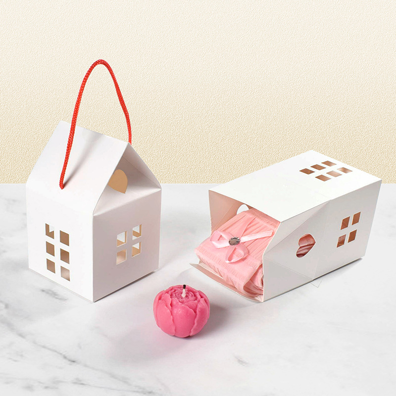 Picture of Solid color simple wind portable small candy biscuits gift box spot cross-border House cute baking packaging carton