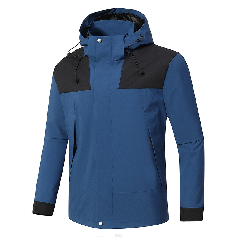 Picture of Men's Jacket Autumn Outdoor Waterproof American-Style Windbreaker Plus Size Casual Coat with Logo Workwear