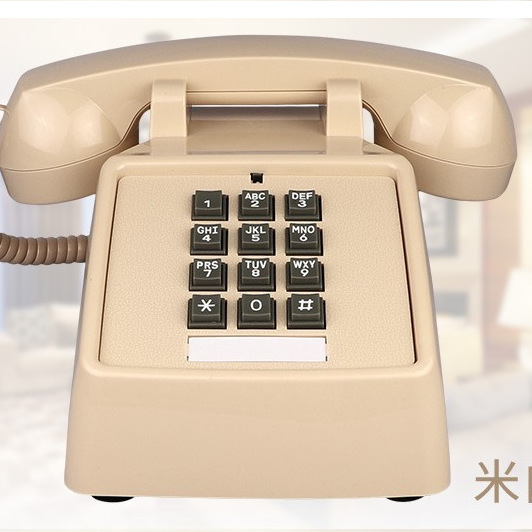 Picture of Metal Ringtone Antique Telephone Mechanical Bell Button Classic Retro Landline Bit American Classical Fixed Line