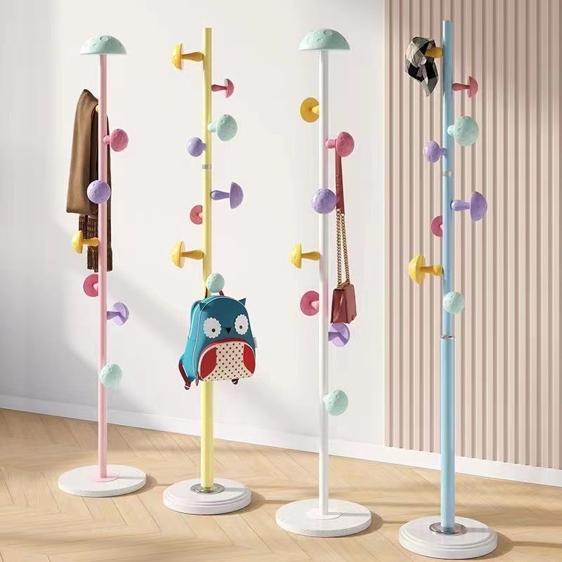 Internet celebrity indoor home children's color coat rack simple modern vertical hanger storage clothes rack factory